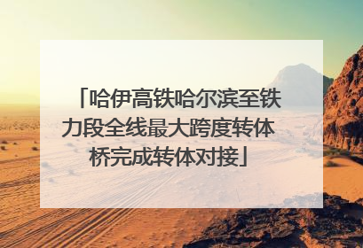 哈伊高铁哈尔滨至铁力段全线最大跨度转体桥完成转体对接