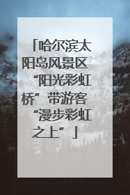 哈尔滨太阳岛风景区“阳光彩虹桥”带游客“漫步彩虹之上”