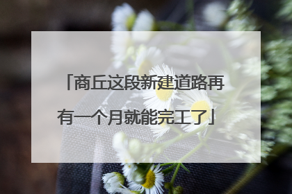 商丘这段新建道路再有一个月就能完工了