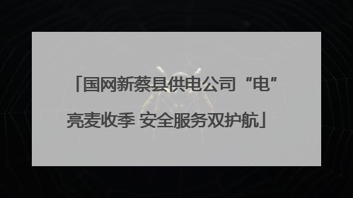国网新蔡县供电公司“电”亮麦收季 安全服务双护航