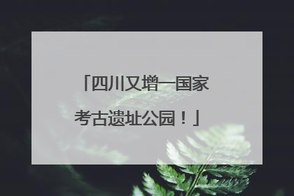 四川又增一国家考古遗址公园！