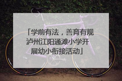学前有法，善育有规 泸州江阳通滩小学开展幼小衔接活动