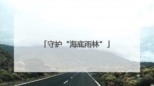 守护“海底雨林”