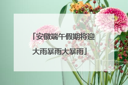 安徽端午假期将迎大雨暴雨大暴雨