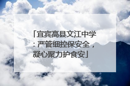 宜宾高县文江中学：严管细控保安全，凝心聚力护食安