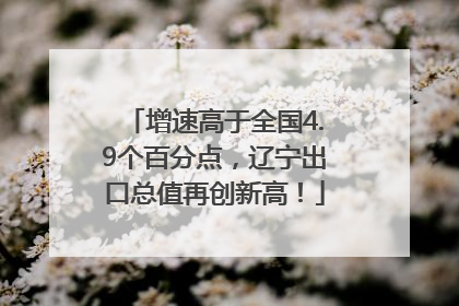增速高于全国4.9个百分点，辽宁出口总值再创新高！