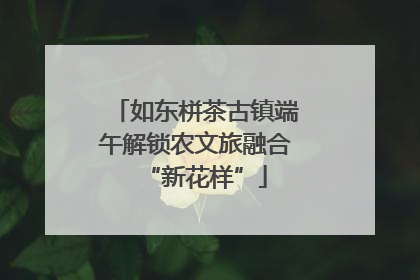 如东栟茶古镇端午解锁农文旅融合“新花样”