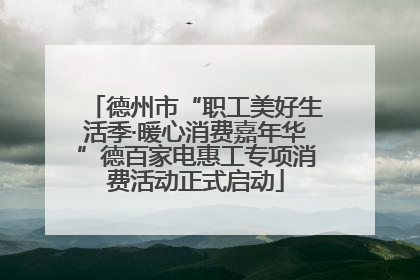 德州市“职工美好生活季·暖心消费嘉年华”德百家电惠工专项消费活动正式启动