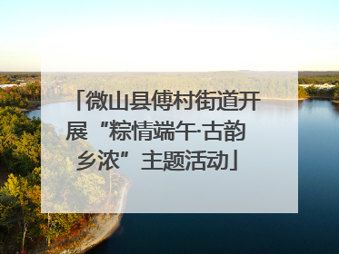 微山县傅村街道开展“粽情端午·古韵乡浓”主题活动