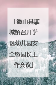 微山县驩城镇召开学区幼儿园安全暨园长工作会议