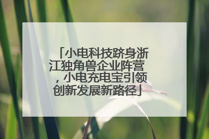 小电科技跻身浙江独角兽企业阵营，小电充电宝引领创新发展新路径