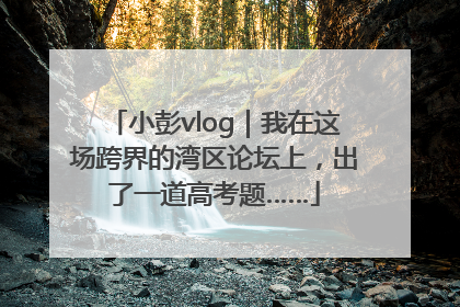 小彭vlog｜我在这场跨界的湾区论坛上，出了一道高考题……
