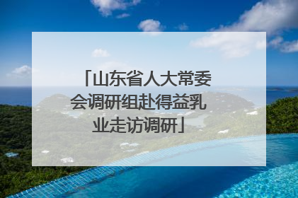 山东省人大常委会调研组赴得益乳业走访调研