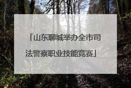 山东聊城举办全市司法警察职业技能竞赛