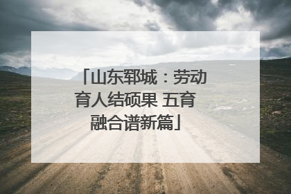 山东郓城：劳动育人结硕果 五育融合谱新篇