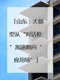 山东：大模型从“对话框”加速跑向“应用场”