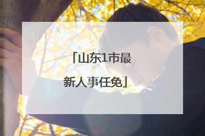 山东1市最新人事任免
