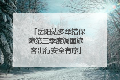 岳阳站多举措保障第三季度调图旅客出行安全有序