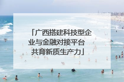 广西搭建科技型企业与金融对接平台 共育新质生产力
