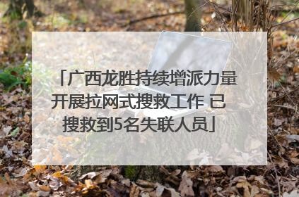 广西龙胜持续增派力量开展拉网式搜救工作 已搜救到5名失联人员