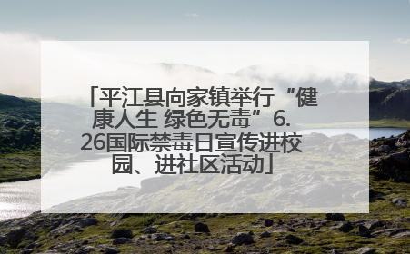 平江县向家镇举行“健康人生 绿色无毒”6.26国际禁毒日宣传进校园、进社区活动