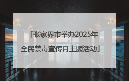 张家界市举办2025年全民禁毒宣传月主题活动