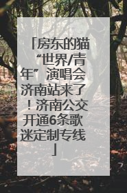 房东的猫“世界/青年”演唱会济南站来了！济南公交开通6条歌迷定制专线