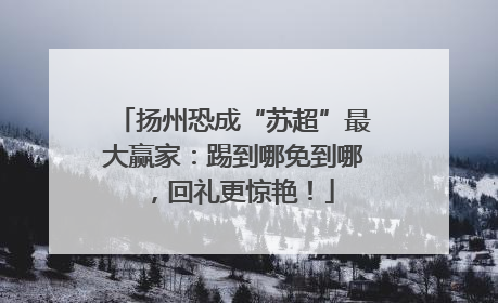 扬州恐成“苏超”最大赢家：踢到哪免到哪，回礼更惊艳！