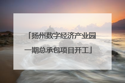 扬州数字经济产业园一期总承包项目开工