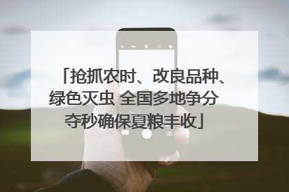 抢抓农时、改良品种、绿色灭虫 全国多地争分夺秒确保夏粮丰收