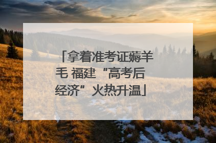 拿着准考证薅羊毛 福建“高考后经济”火热升温