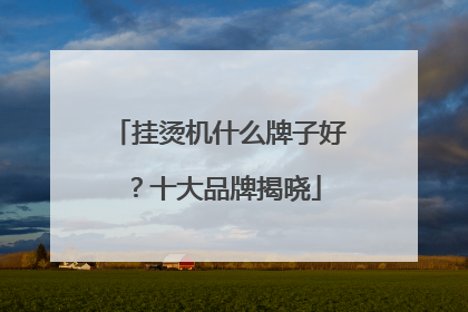 挂烫机什么牌子好？十大品牌揭晓