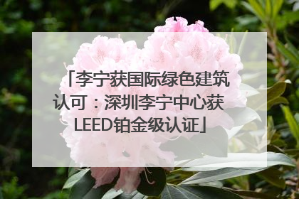 李宁获国际绿色建筑认可：深圳李宁中心获LEED铂金级认证