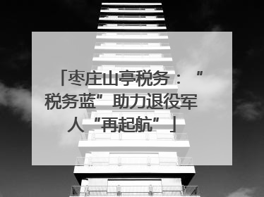 枣庄山亭税务：“税务蓝”助力退役军人“再起航”