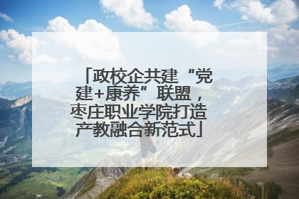 政校企共建“党建+康养”联盟，枣庄职业学院打造产教融合新范式