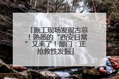 施工现场发现古墓！熟悉的“西安日常”又来了！部门：正抢救性发掘