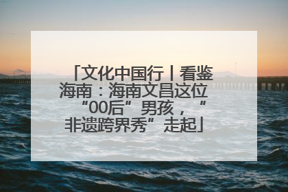 文化中国行丨看鉴海南：海南文昌这位“00后”男孩，“非遗跨界秀”走起