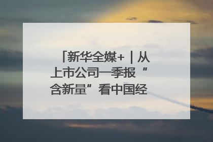 新华全媒+｜从上市公司一季报“含新量”看中国经济发展向“新”