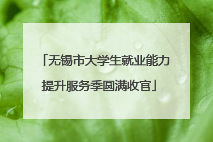 无锡市大学生就业能力提升服务季圆满收官