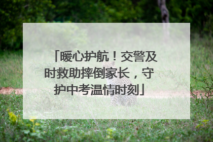 暖心护航！交警及时救助摔倒家长，守护中考温情时刻