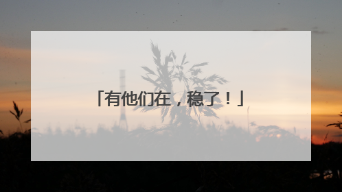 有他们在，稳了！