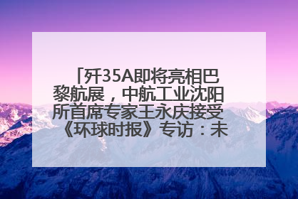 歼35A即将亮相巴黎航展，中航工业沈阳所首席专家王永庆接受《环球时报》专访：未来数量可以有很多