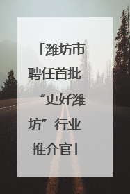 潍坊市聘任首批“更好潍坊”行业推介官