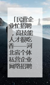 民营企业忙招聘，高技能人才很吃香——河北省个体私营企业网络招聘大会扫描