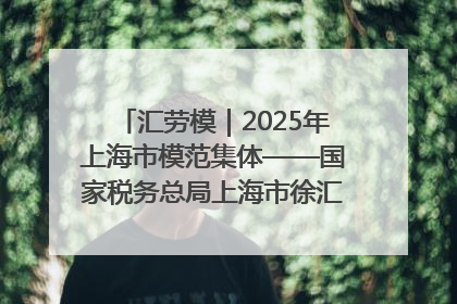 汇劳模|2025年上海市模范集体——国家税务总局上海市徐汇区税务局第一税务所
