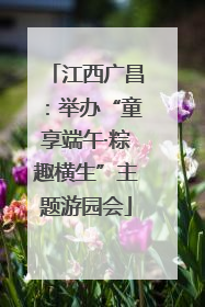 江西广昌：举办“童享端午·粽趣横生”主题游园会