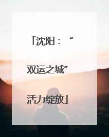沈阳：“双运之城”活力绽放