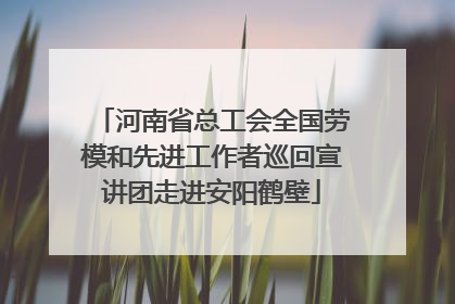 河南省总工会全国劳模和先进工作者巡回宣讲团走进安阳鹤壁