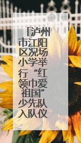 泸州市江阳区况场小学举行“红领巾爱祖国”少先队入队仪式