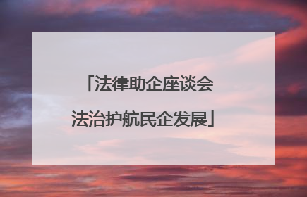 法律助企座谈会 法治护航民企发展